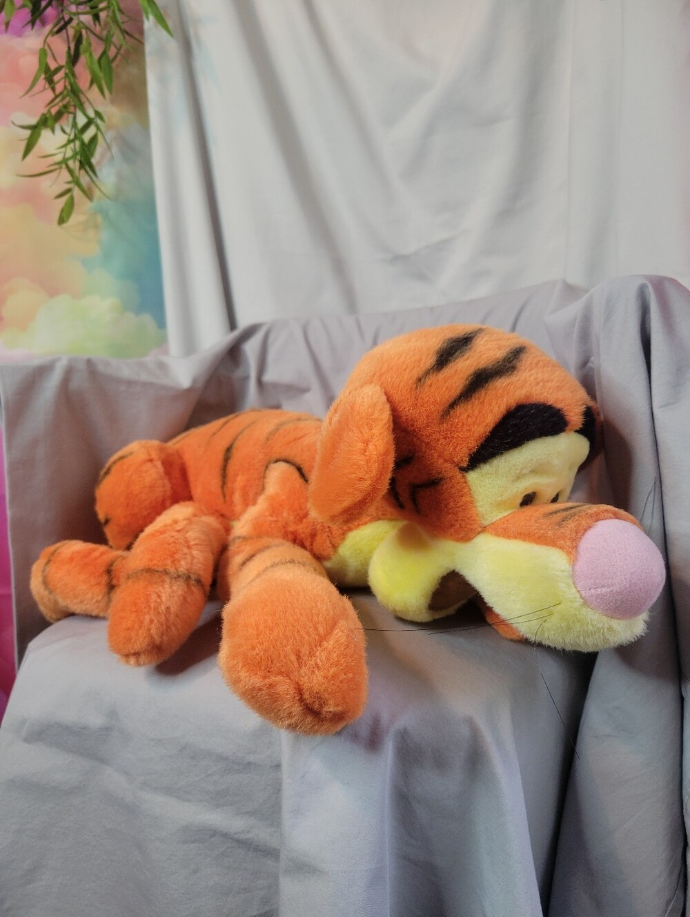 Vintage Disney Orange Tigger Plush Large Stuffed Animal